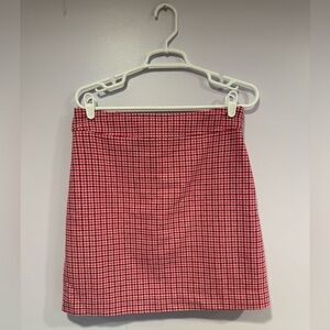 J.Crew Barbie pink houndstooth wool skirt
